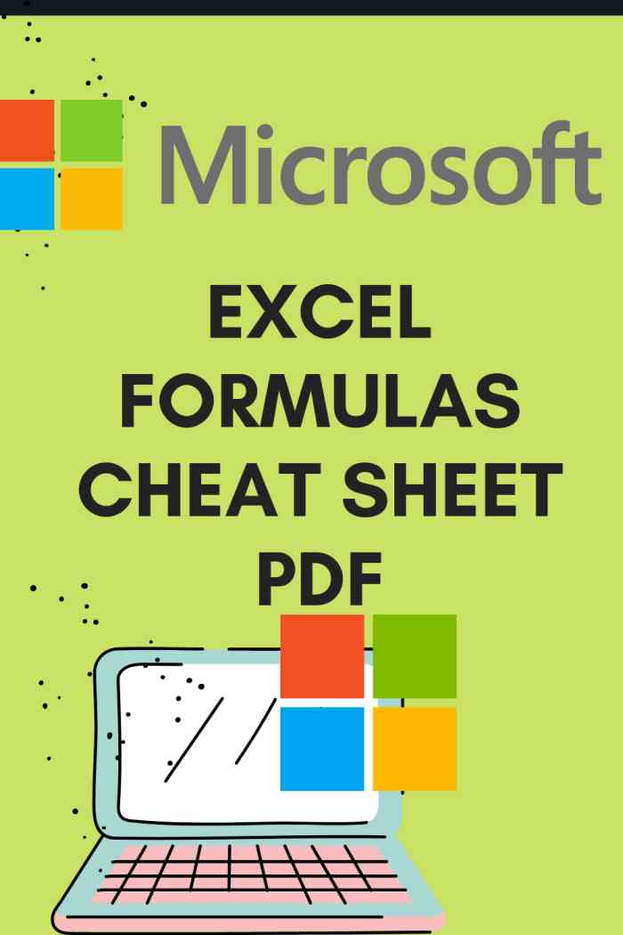 Excel formulas cheat sheet pdf